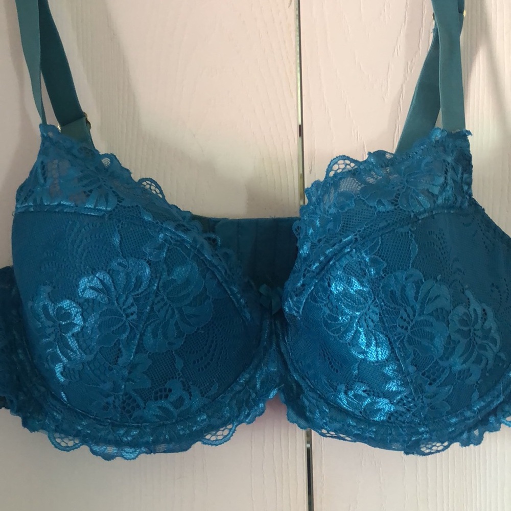 Woman’s sexy blue fox & royal padded bra 40D Underwire Bra